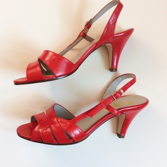 Coward Shoe Shoes Vintage Red Italian Leather Heels Poshmark